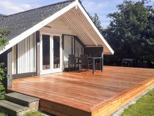 Bygningen som feriehuset ligger i