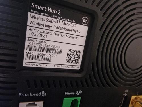a label on the back of a camera at Comfortable holiday home in Basildon Essex in Laindon