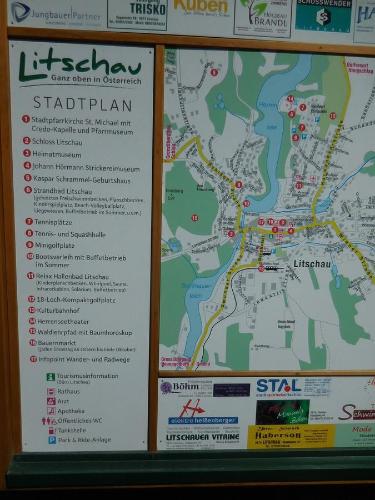 a sign for the shizuoka stationeryatownatown at Haus am See in Litschau