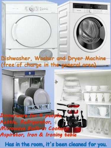 a collage of images of a washing machine at Taksim Home in Istanbul