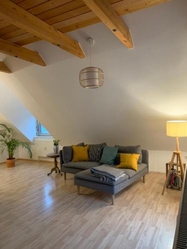 Χώρος καθιστικού στο Private Ferienwohnung im Zentrum von Immenstadt