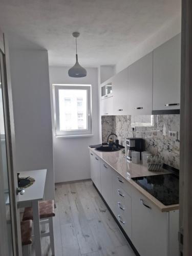 Kuchyň nebo kuchyňský kout v ubytování Cezar's Apartment