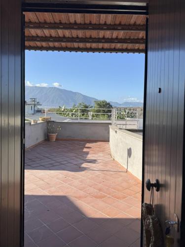 a view of a patio from the door of a house at Casa Vacanza da Rosy in Boscotrecase
