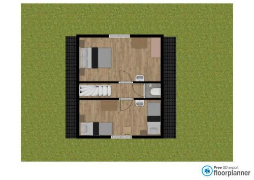 an image of a floor plan of a house at Vakantiepark de Witte Berg in Ootmarsum
