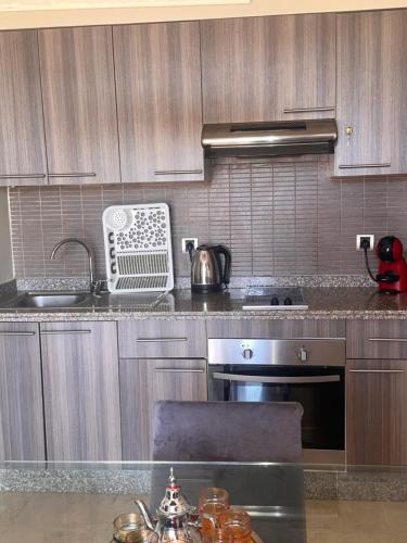 Kuchyň nebo kuchyňský kout v ubytování Apartment, Premium