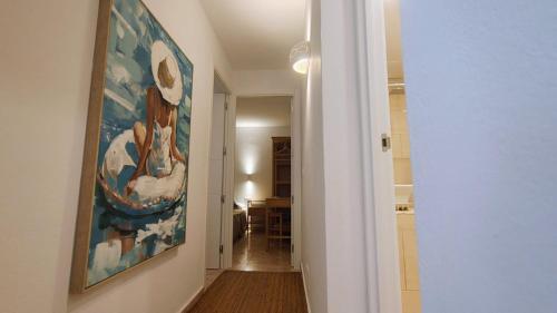 カラン・ポルテルにあるEl Escape - confort y calmaの壁画廊下