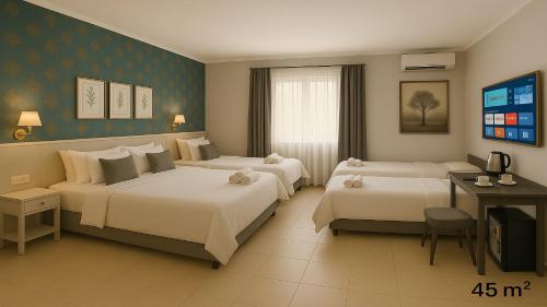 Postel nebo postele na pokoji v ubytování Çorlu Safir Hotel & City Center