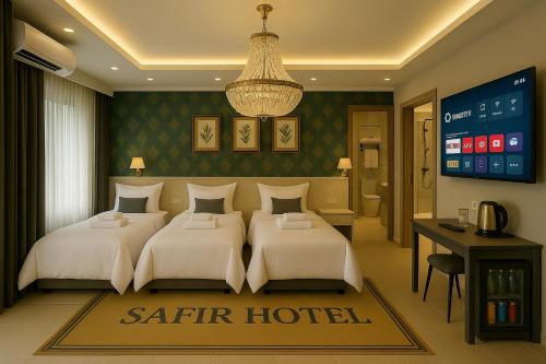Postel nebo postele na pokoji v ubytování Çorlu Safir Hotel & City Center