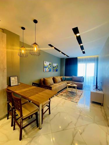 Posezení v ubytování Nova Apartaments Qerret