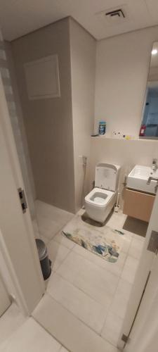 Koupelna v ubytování ALREEM ISLAND, Unique furnished one bedroom with amazing sea view POOL, GYM, parking, Pets allowed