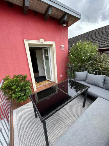 Гостиная зона в Ferienwohnung Wiesenblick - Dorfidylle zwischen Hamburg und Lübeck
