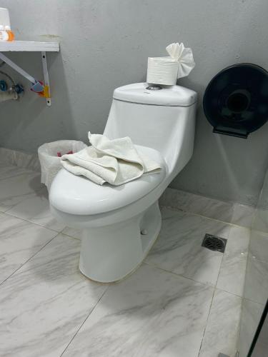 Koupelna v ubytování Hannabi Hotel