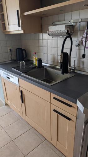 Η κουζίνα ή μικρή κουζίνα στο Apartment Feldblick Karben