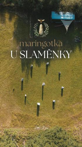 a sign for the marinoco us slamineryemetery istg at Maringotka Slaměnka u menhirového kruhu - U Slaměnky in Hněvětice