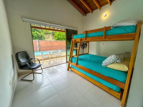 Postel nebo postele na pokoji v ubytování Casa Finca Salamandra