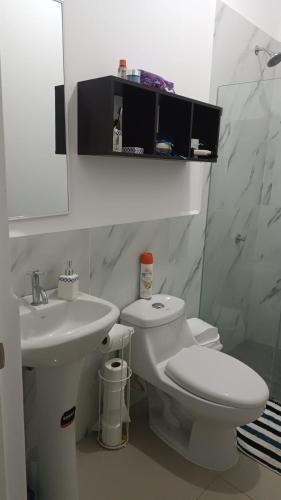 Et badeværelse på La casita de Daniela