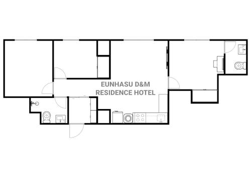 a floor plan of a house at Eunhasu D&M Residence in Daejeon