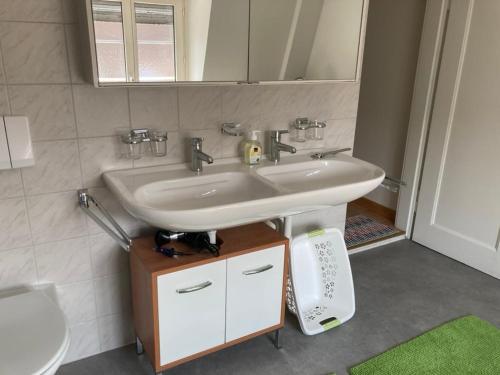 a bathroom with a sink and a mirror at Your perfect Domizil in Altstätten SG, Switzerland in Altstätten