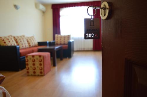 Χώρος καθιστικού στο Armira Family Hotel