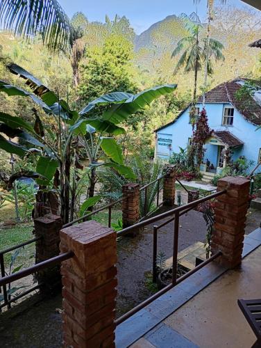 a view from the balcony of a house at Pousada Arboretum in Penedo