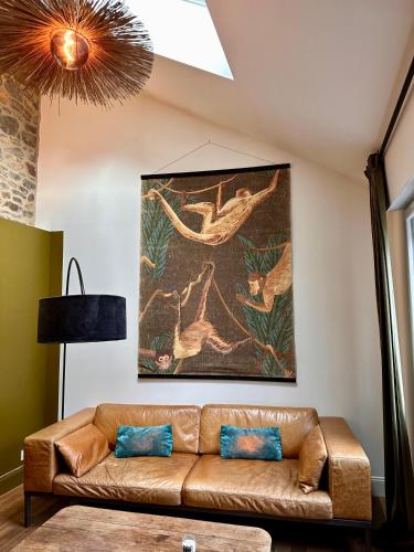 Posezení v ubytování LE DUPLEX Gîte de charme au pied du Château