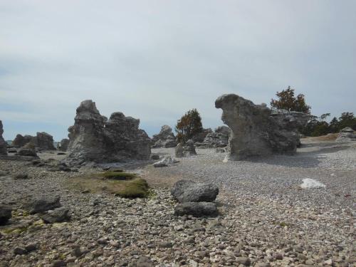 a group of rocks on a rocky beach at 6 person holiday home in Ljugarn-By Traum in Ljugarn