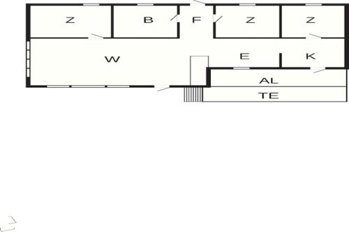 a floor plan of a house with at 5 person holiday home in KNÄRED-By Traum in Knäred