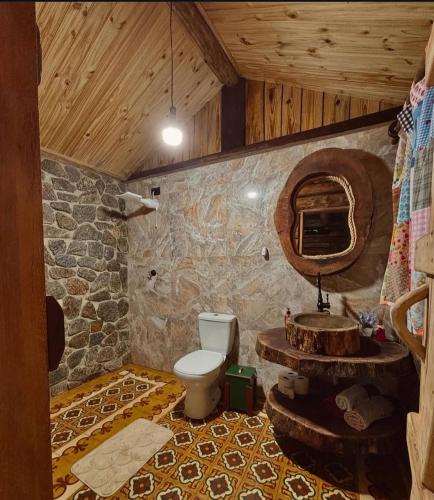 Kúpeľňa v ubytovaní Cabana cavel