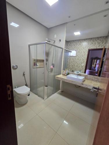 Koupelna v ubytování Casa Lar Ataides