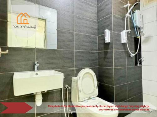 Ένα μπάνιο στο RumaKU at Horizon Suite KLIA - 1BR - Wifi
