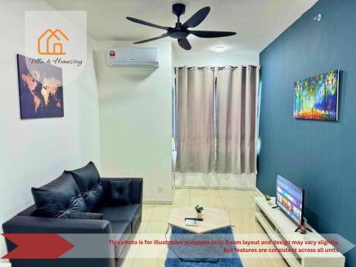 Χώρος καθιστικού στο ImpianKU at Horizon Suite KLIA - 1BR - Wifi