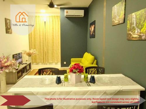 Χώρος καθιστικού στο ImpianKU at Horizon Suite KLIA - 1BR - Wifi