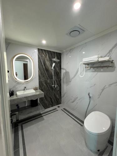 Koupelna v ubytování Bảo Nhi Mộc Châu Paradise
