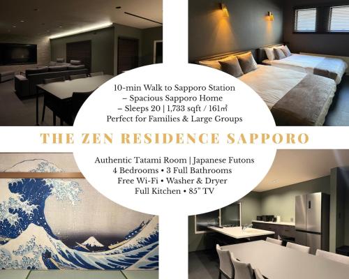 a flyer for the zen residence sapporo hotel at The Zen Residence Sapporo in Sapporo