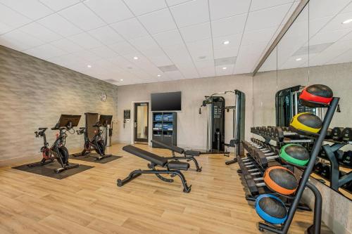 a gym with a bunch of exercise bikes in it at Cambria Hotel Portland - Pearl District in Portland
