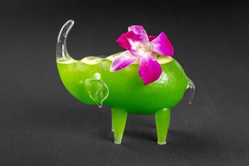 a green apple with a pink flower in it at Cambria Hotel Portland - Pearl District in Portland
