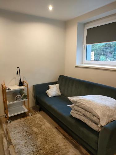 Posezení v ubytování Apartamewnt nad jeziorem
