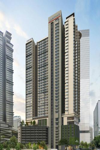 a group of tall buildings in a city at Marriott Executive Apartments Kuala Lumpur in Kuala Lumpur