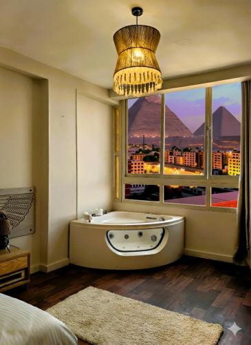 Nespecifikovaný výhled na hory nebo výhled na hory při pohledu z hotelu
