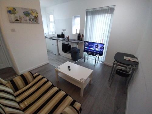 TV a/nebo společenská místnost v ubytování Cranbury House Apartments