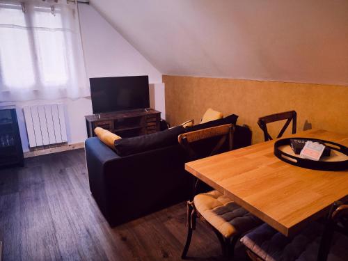 Χώρος καθιστικού στο Studio de L'Auberge du château