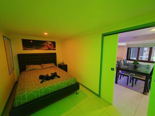 เตียงในห้องที่ Love place