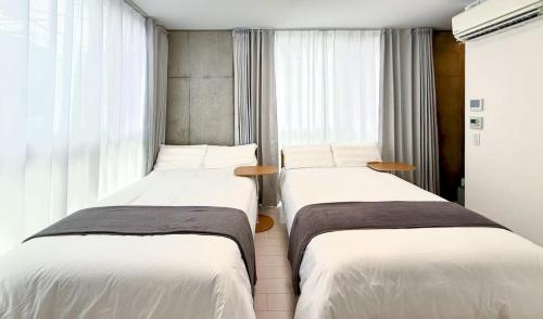202Room,7-minute walk from Uguisudani Station located on the 2nd floor of an apartment-style building Twin room No elevator