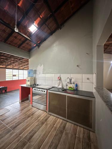 Köök või kööginurk majutusasutuses Chalé Arco Iris