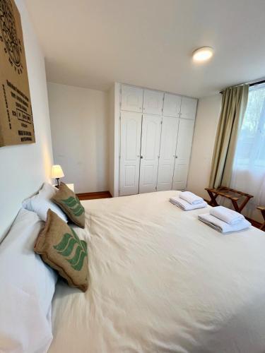 Letto o letti in una camera di Amplio departamento renovado en el centro de la ciudad
