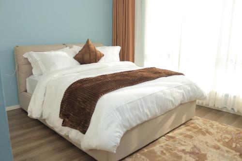 Postel nebo postele na pokoji v ubytování Alba Garden