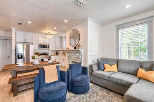 a living room with a couch and a table at 15 Hypolita in St. Augustine