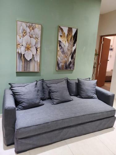 Coin salon dans l'établissement Apartamento Autentico y dominicano con AC - Cafecito
