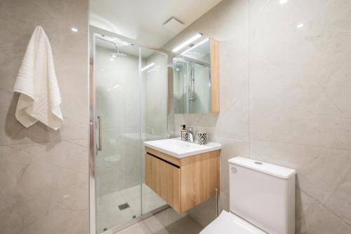 Koupelna v ubytování Corner Apartment