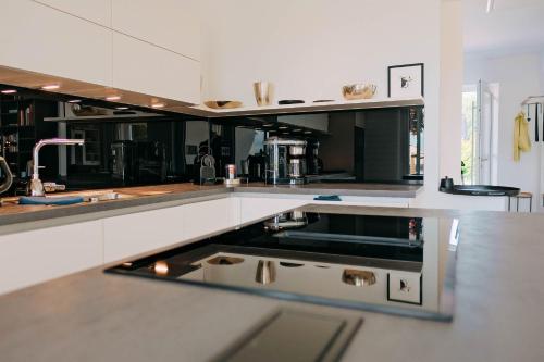 Η κουζίνα ή μικρή κουζίνα στο Ferienhaus Lieblingsplatz